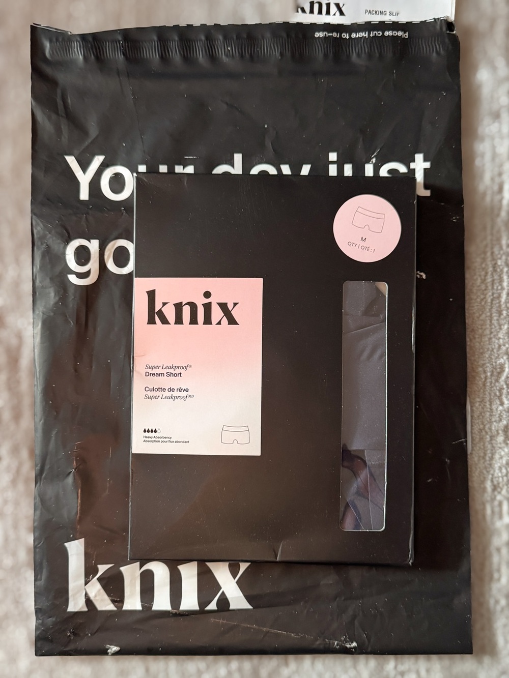 knix super leakproof dream short Medium twilight navy NWT